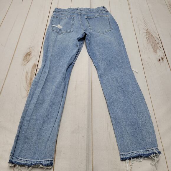 Gap cheeky straight high rise jeans light wash distressed - Picture 6 of 7